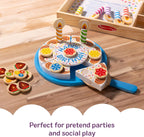 Melissa & Doug, pastel de fiesta de cumpleaños, juego con alimentos, 13.0 x 9.05 x 1.6