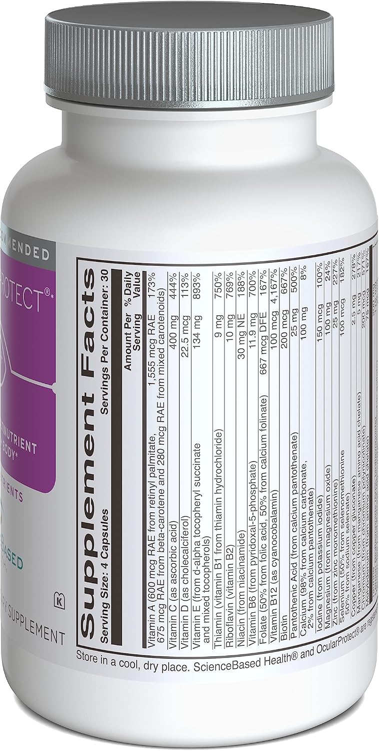 ScienceBased Health OcularProtect - Multivitamínico diario con apoy...