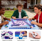 Juego de 160 azulejos de Mahjong americanos solamente, azulejos del zodiaco de 4 capas, diseño patentado de I+D hecho a medida para viajes de juego en casa (sin estuche ni chips)
