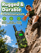 Rechargeable Walkie Talkies para Kids, Outdoor Toys Games para Kids Age 4-12