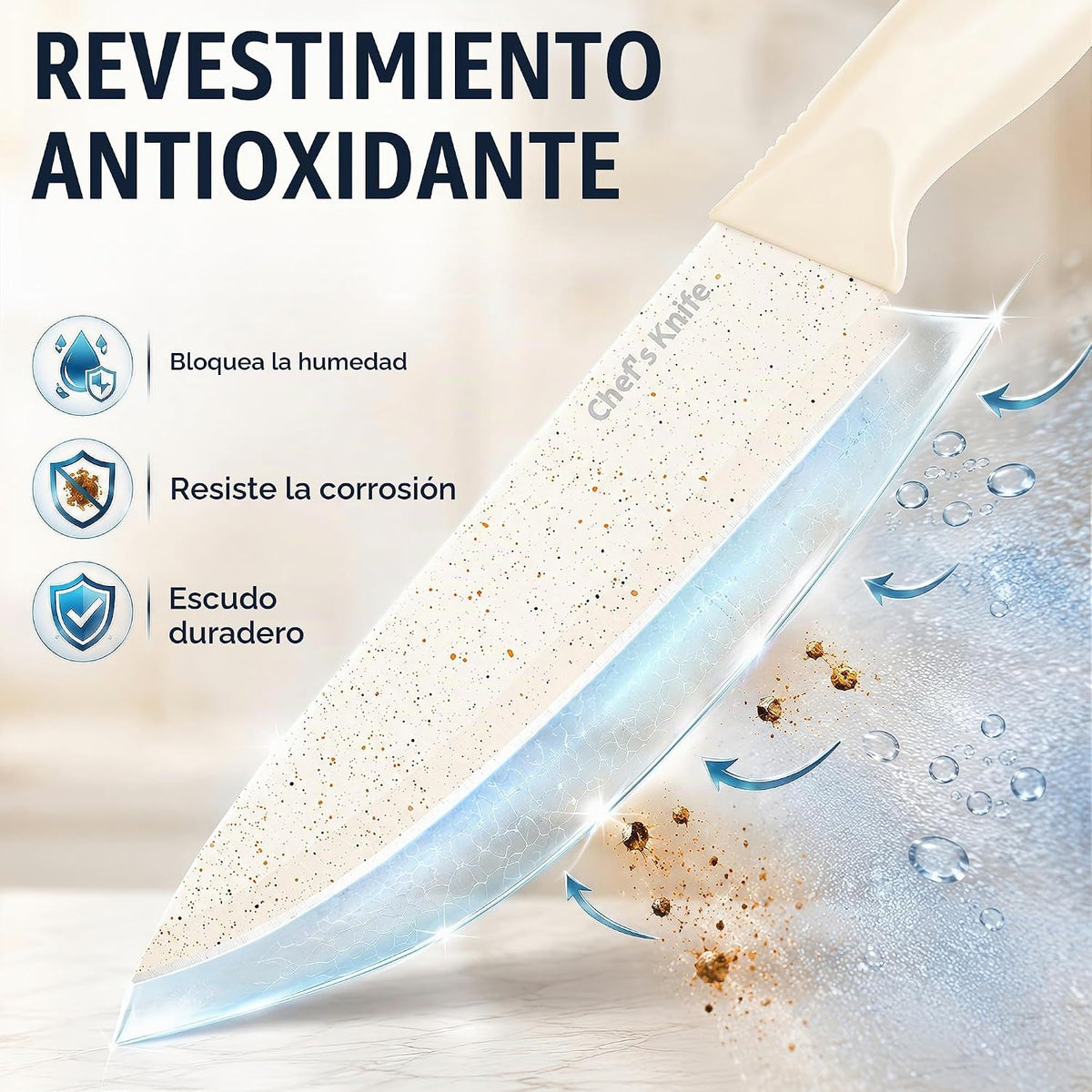 Juego de bloques de cuchillos de cocina de 14 piezas con afilador
