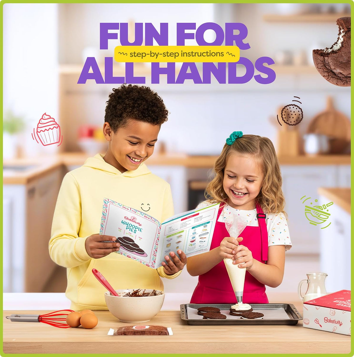 Baketivity Whoopie - Kit de hornear para niños con ingredientes premedidos