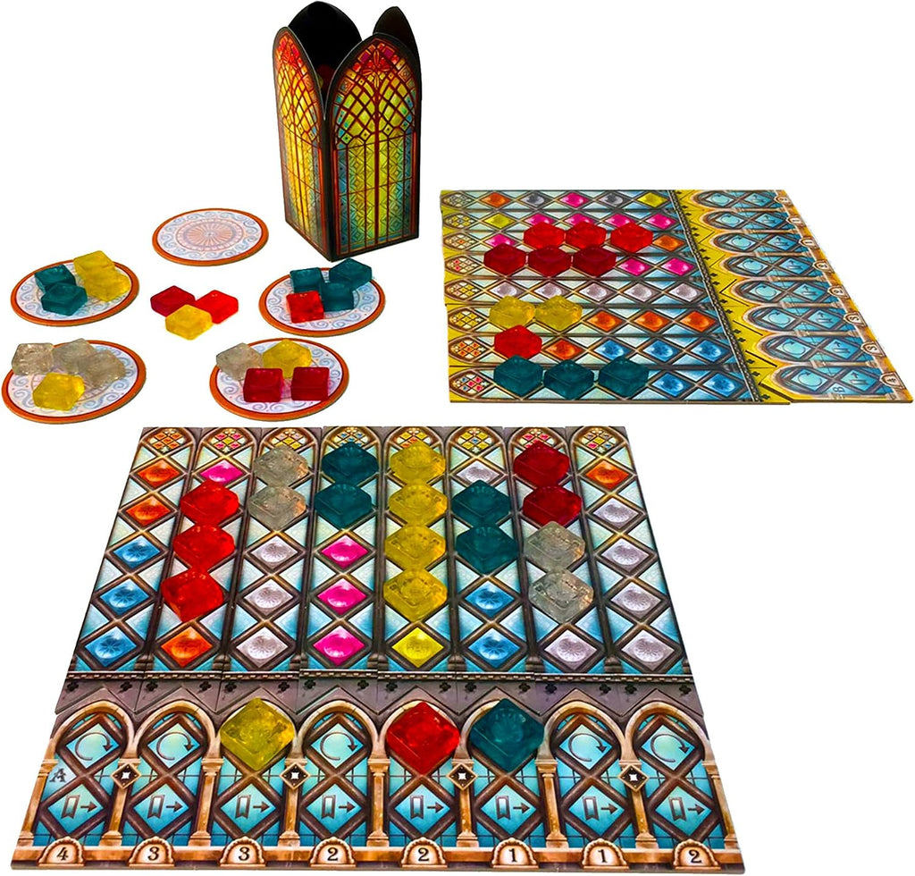 Asmodee Azul Stained Glass of Sintra - Juego de mesa EXPANSIÓN – Crea paneles de ventana coloridos, juego de estrategia de colocación de fichas para niños y adultos, a partir de 8 años, 2-4 jugadores