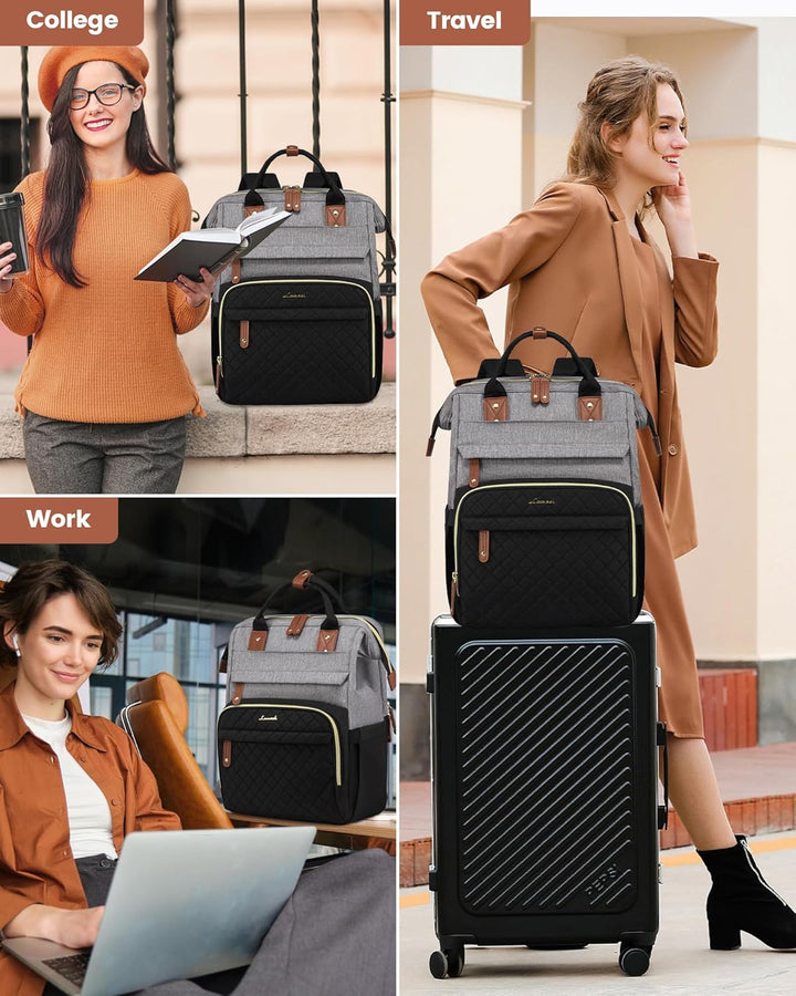 LOVEVOOK - Mochila para laptop de mujer, 17.3'' impermeable...