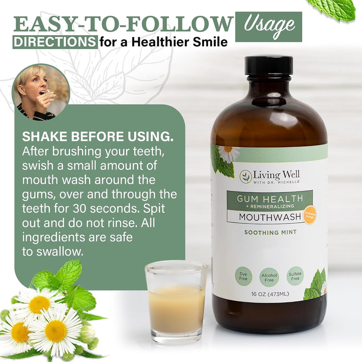 Enjuague bucal remineralizante + para la salud de las encías Living...