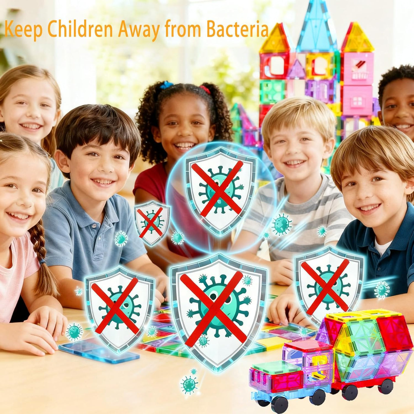 HAPPYMATY Azulejos magnéticos antibacterianos mejorados
