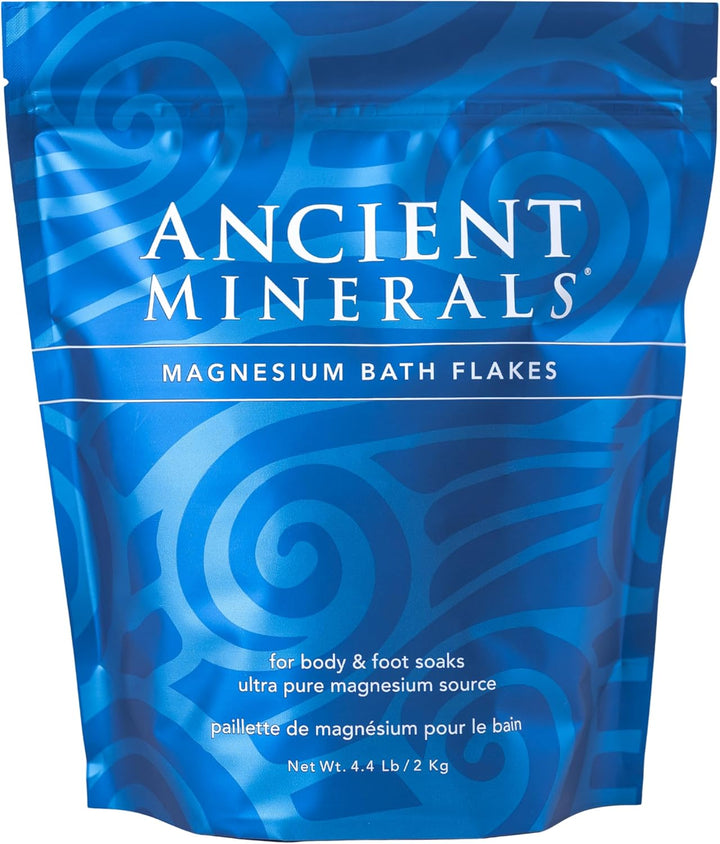 Ancient Minerals copos de baño de magnesio, bolsa de un solo uso.
