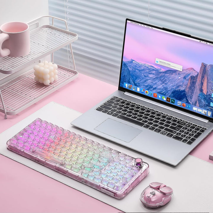 YUNZII X98 QMK\/VIA Teclado Mecánico Inalámbrico para Juegos con Pe...