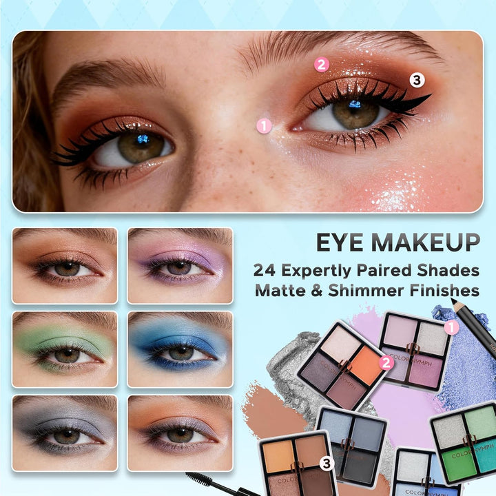 Color Nymph Kits de maquillaje para principiantes para adolescentes...