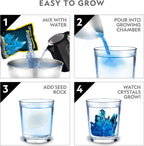 National Geographic Mega Crystal Growing Kit con 6 Crystals para Kids 8-12