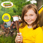 Nature Bound Kids Camping Playset - Juego de camping para niños con fogata iluminada - Set de juguete para aventuras en interiores y exteriores - Finge hacer s'mores, linterna y accesorios de camping (Caja de regalo)