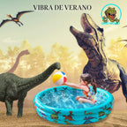 Piscina inflable de dinosaurio para bebés, piscina infantil de 48 x 12 pulgadas