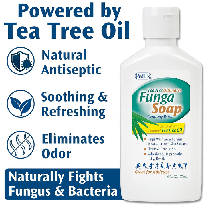 PediFix FungaSoap Lavado Limpiador de Árbol de Té \u2013 Gel de Bañ...