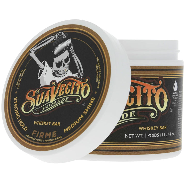 Suavecito Pomade Firme (Strong) Hold Whisky Bar Scent 4 oz - Pomada...
