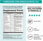 NatureWise Multivitamínico para mujeres + apoyo al estrés, Probióticos, 60 unidades (1 paquete)