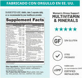 NatureWise Multivitamínico para mujeres + apoyo al estrés con alime...