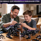 Kit de construcción de robot de dinosaurio STEM 5 en 1, aplicación 935 piezas y control remoto, reconstruye en T-Rex, triceratops, cocodrilo, robot y monstruo, regalo de ingeniería para niños y niñas
