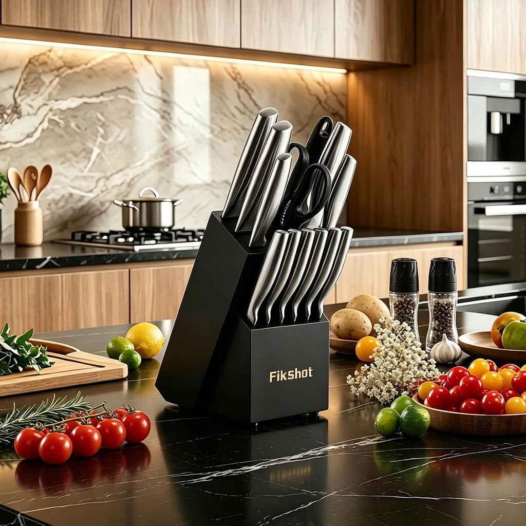 Juego de cuchillos de cocina, cuchillos de cocina alemanes de acero inoxidable