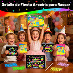 ZMLM 48 Pack Rainbow Art Scratch Notebooks para Kids Birthday Party Favors