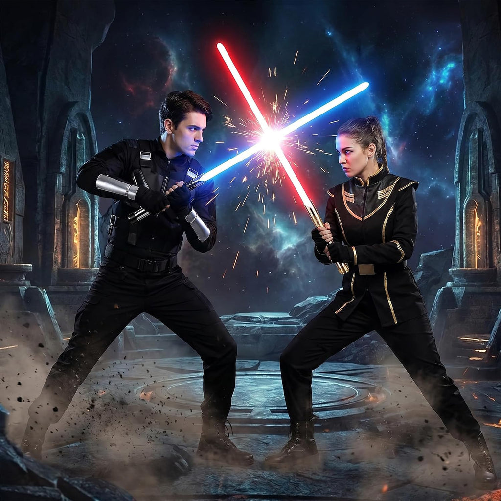 Dueling Lightsaber, 16 Colores 4 Modos y Sonidos FX 2 en 1 Lightsabers