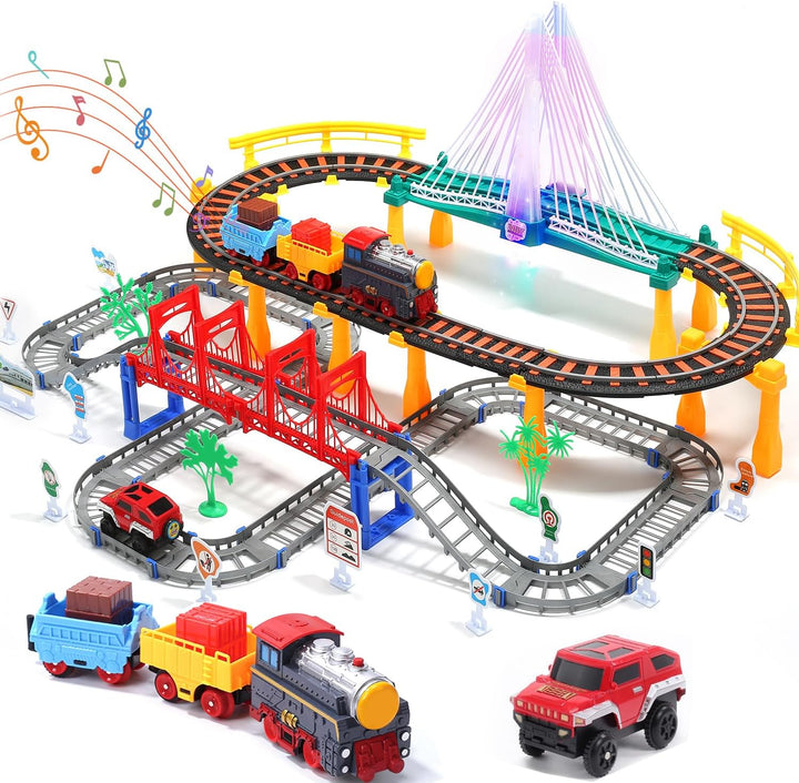 Juego de tren eléctrico para niños pequeños juguete de