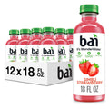 Bai - Bebida de Agua Infundida con Antioxidantes, Fresa Simbu, Botella de 18 Onzas Líquidas, Paquete de 12 Unidades