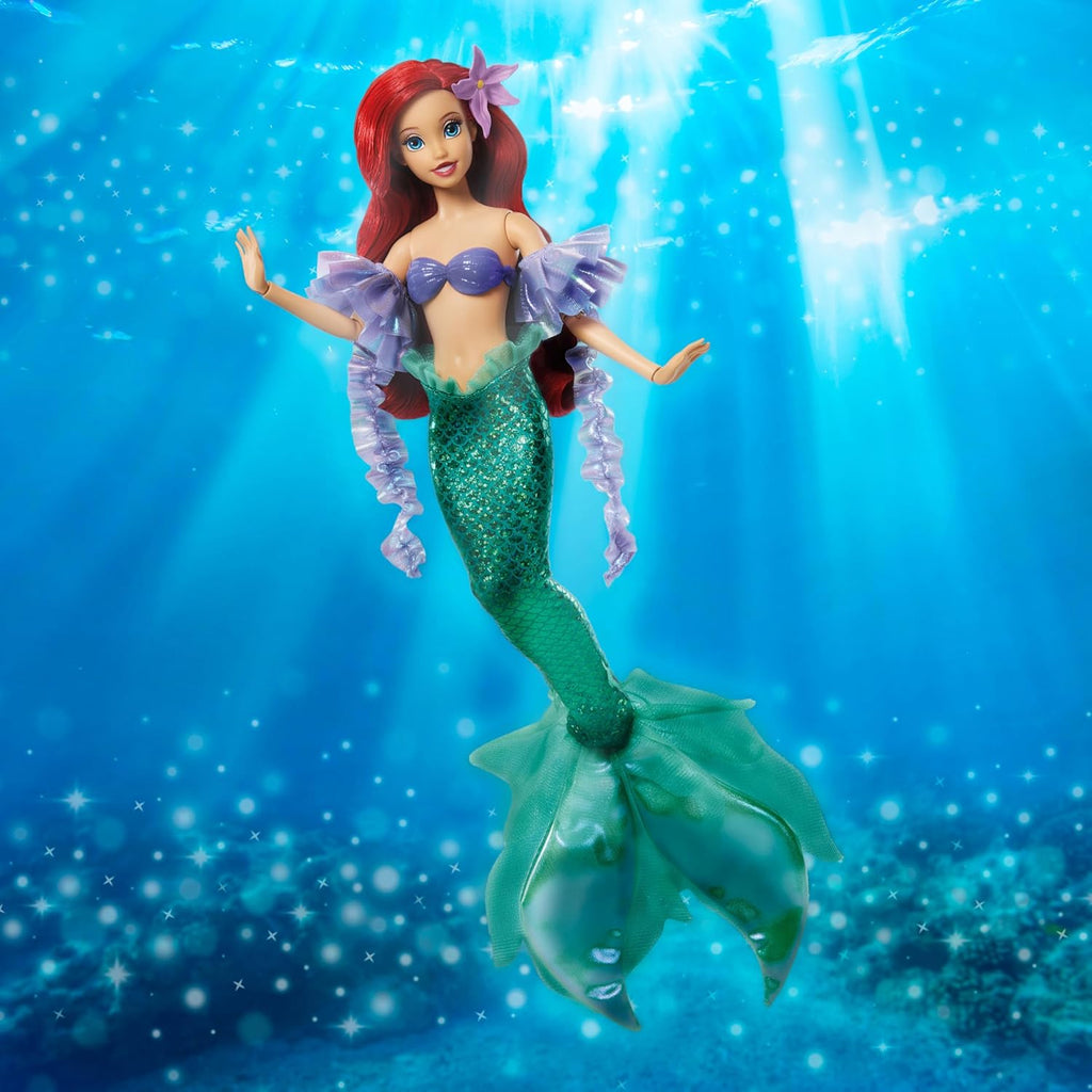 Muñeca de colección Ariel Sirena de la Princesa Disney Mattel, con Vestuario Brillante