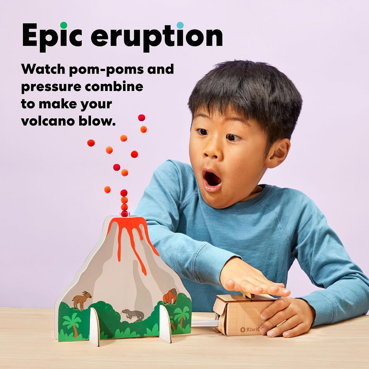 KiwiCo Kit de volcán para niños de 5 a 8 años - Regalo de juguete STEM con