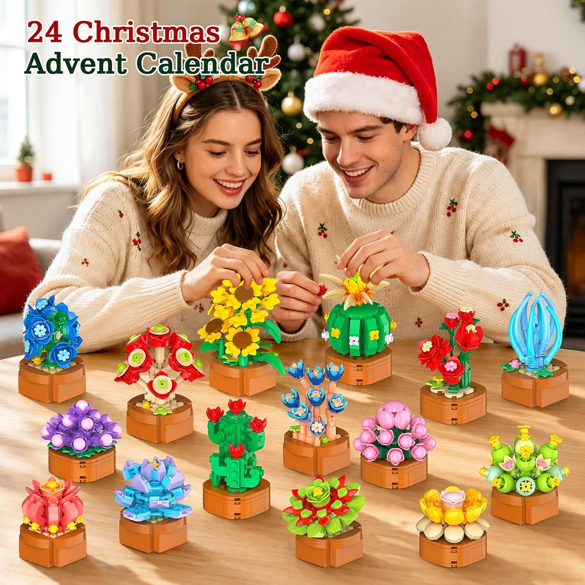 Calendario de Adviento 2026 Flores Botánico Mini Juego de Construcción para
