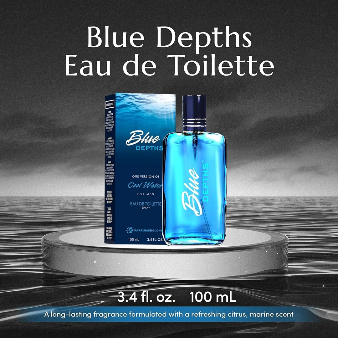 PB ParfumsBelcam Blue Depths Eau de Toilette Fragancia en Spray - 2...