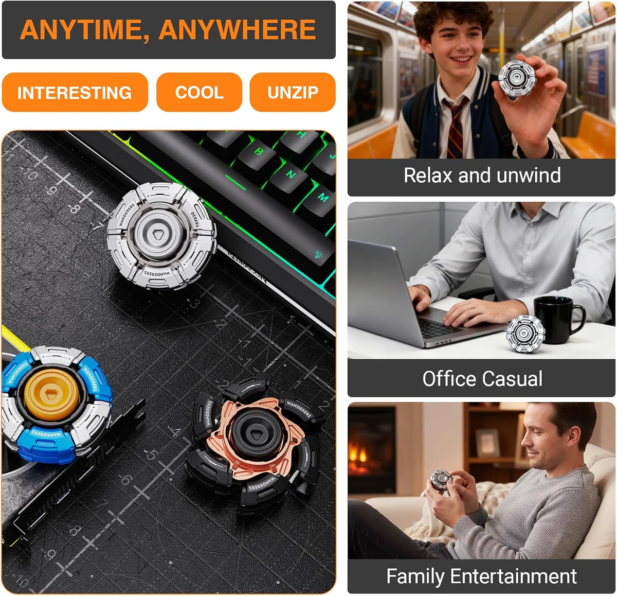 Mecánica de la armadura Fidget Spinner, juguete de escritorio háptico EDC