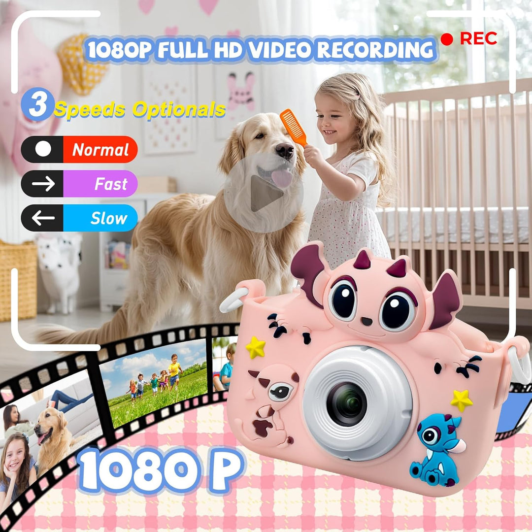 Cámara digital para niños pequeños, cámara de juguete para niñas pe...