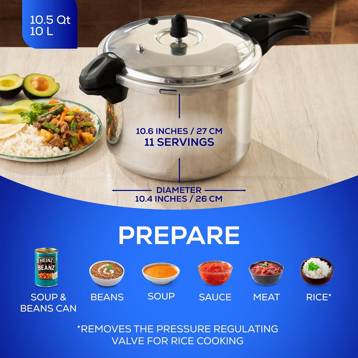 Olla de Presion Universal (10.5 Qt / 10 L) Olla de Presion, Olla a presión