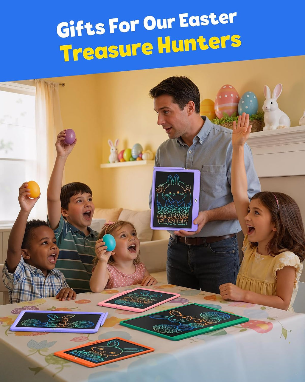 Tableta de escritura LCD de 12 pulgadas para niños, bloc de dibujo para colorear, tablero de garabatos sin desorden, juguetes de viaje en avión para niños y niños pequeños, esenciales para