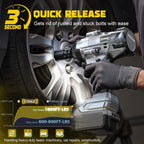Llave de impacto inalámbrica de 1800 pies-libras (2440 Nm) de 1/2 pulgada