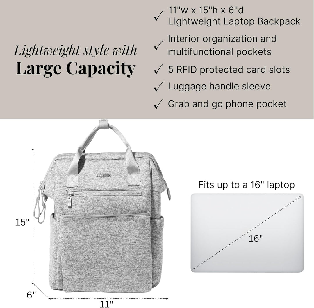 Mochila Baggallini Soho - Mochila de viaje para portátil para mujer...