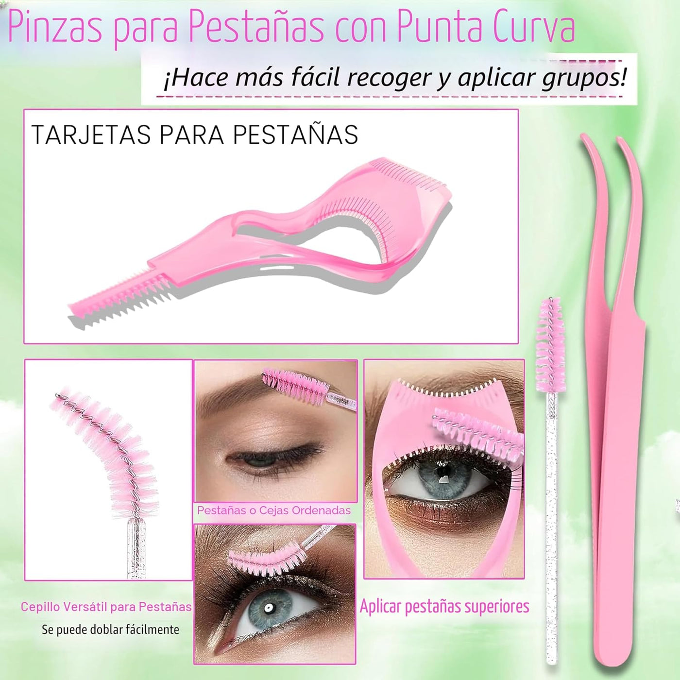 YIDUO Kit de racimos de pestañas, 1846 unidades, paquetes a granel,...
