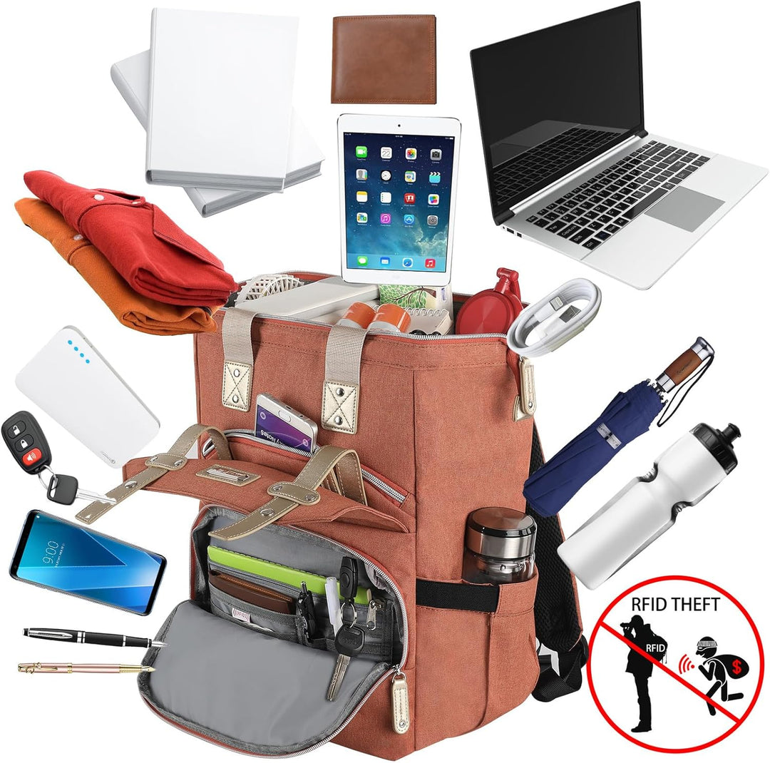 FALANKO Mochila para Laptop para Mujeres, Mochila de Trabajo Univer...