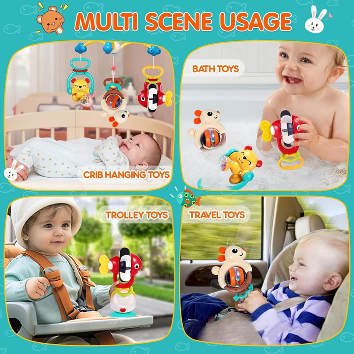 Juguetes para bebés de 6-12 meses, conjunto de 3 juguetes para sill...