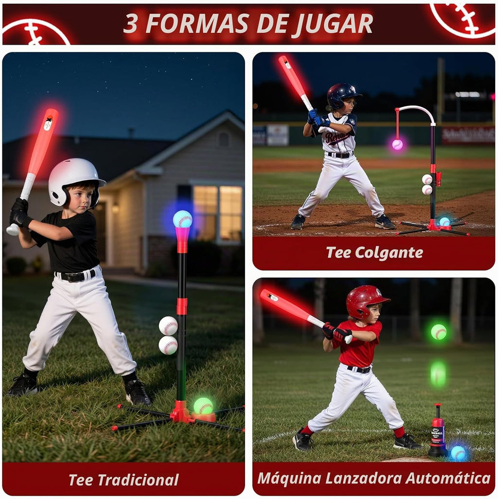 Juego de bolas LED en T 3 en 1 para niños, juego de pelota de