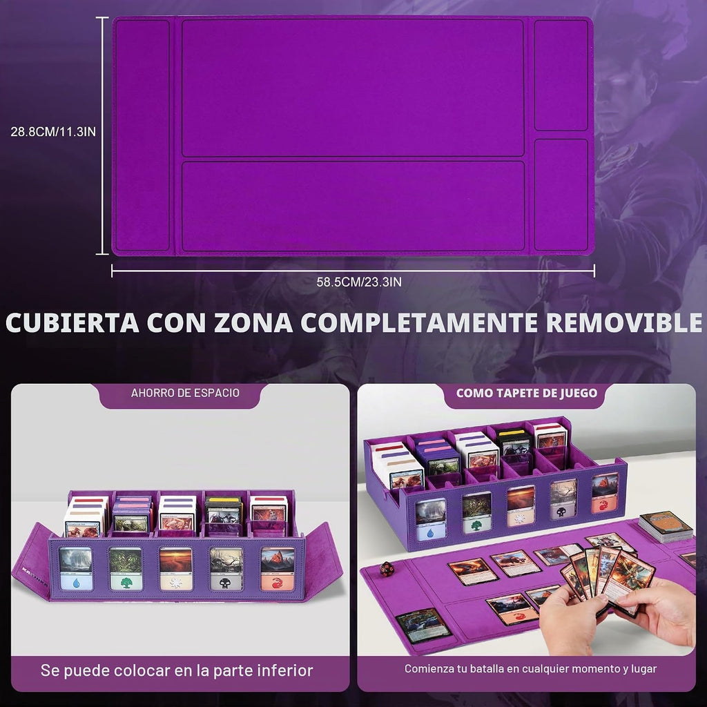 Kabinka Caja de almacenamiento de la tarjeta de 5 filas MTG con la