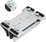 Psitek Soporte vertical dual de aluminio para laptop, soporta 2 dis...