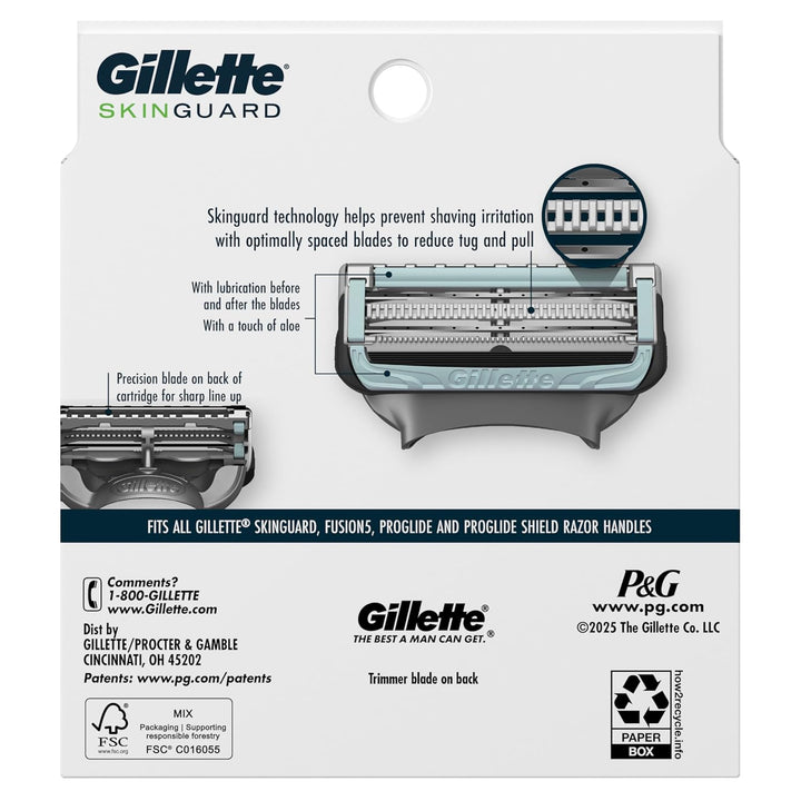 Gillette SkinGuard - Cuchillas de afeitar para hombre, 8 repuestos...