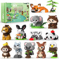HIGH GODO Paquete de 12 juegos de construcción de animales para fiestas de animales, minibloques de construcción de animales, kits de modelo, bolsas de regalo, juguetes de premios pequeños, regalos para adultos y adolescentes a partir de 14 años