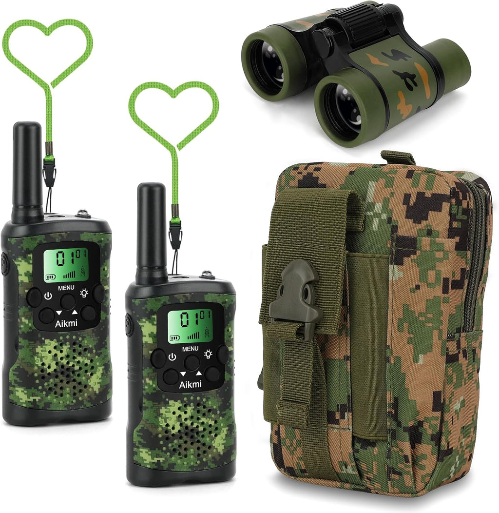 Walkie Talkies para niños, juguetes para niños de 5 años en adelante, juguetes al aire libre, radio de 2 vías, 22 canales, 3 millas de alcance para acampar, cazar, aventura, juego, regalo de