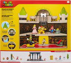 Super Mario Nintendo Set de juego Deluxe del castillo de Bowser con figura de acción articulada exclusiva de Bowser de 6.35 cm, set de juego interactivo con sonidos auténticos del juego