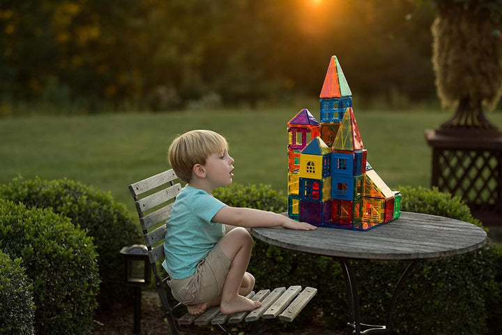 Playmags Juego de construcción de fichas magnéticas de 150 piezas \...