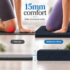 Tapete de yoga extra grueso, antideslizante de 0.591 in NBR, 72 x 24 pulgadas, viene con bola de masaje TPE y cronómetro digital, alfombrilla de entrenamiento para ejercicio en casa, fitness, pilates
