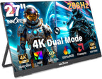 InnoView Monitor de 27 pulgadas de modo dual 4K UHD 120Hz\/FHD 288H...