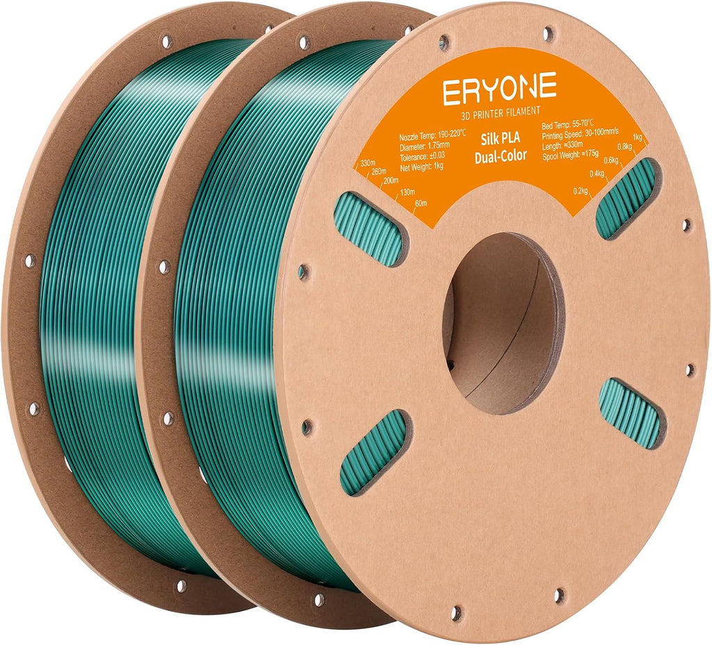 ERYONE Seda de Doble Color Filamento PLA para Impresora 3D 1.75mm +...